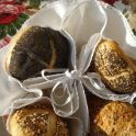 Halbleinen-Einsatz für den Brotkorb
